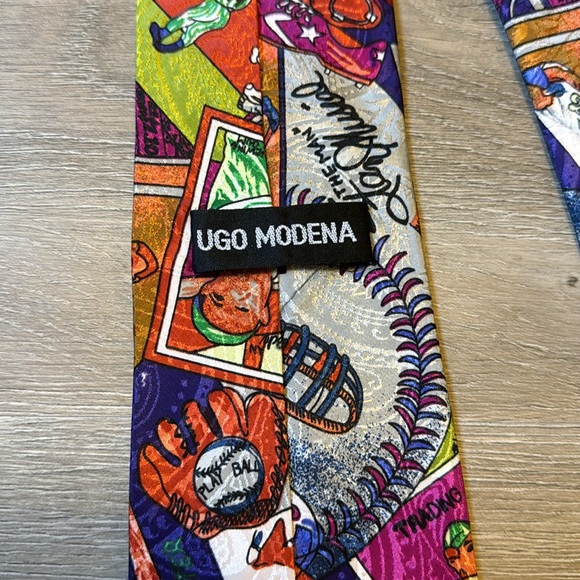 Vintage Baseball Necktie / 1992 / UGO MODENA - Picture 5 of 6